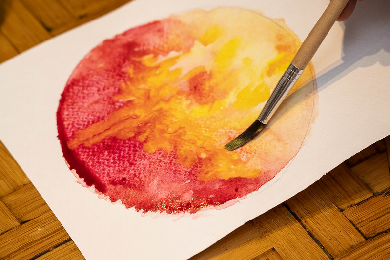 Paint and coffee